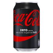 Coca cola zro, canette (24x33cl).