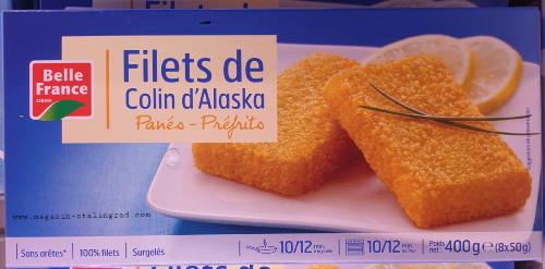 Filets de colin l'Alaska pané, préfrits, (400g)