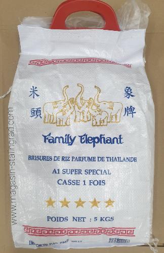 Brisure de riz family éléphant cassé 1 fois (5kg)