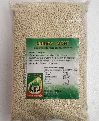 Arraw, Boulettes de maïs crues (500g) 