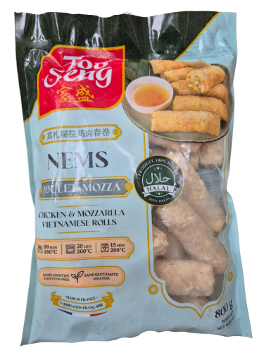 Nems au poulet et mozzarela, surgelés, 800g