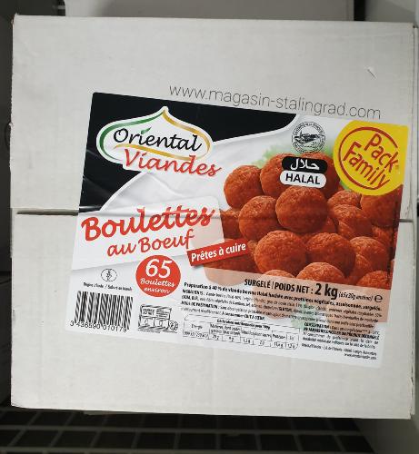 Boulettes au Bœuf surgelée (2kg)*