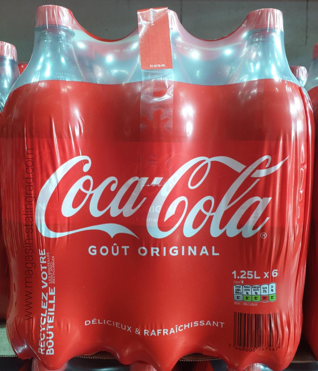Coca cola original, 6x1,25 litres. 13.90 euros.