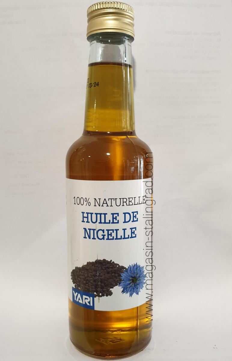 Huile de nigelle naturelle, Yari, 250ml. 6,50 euros.