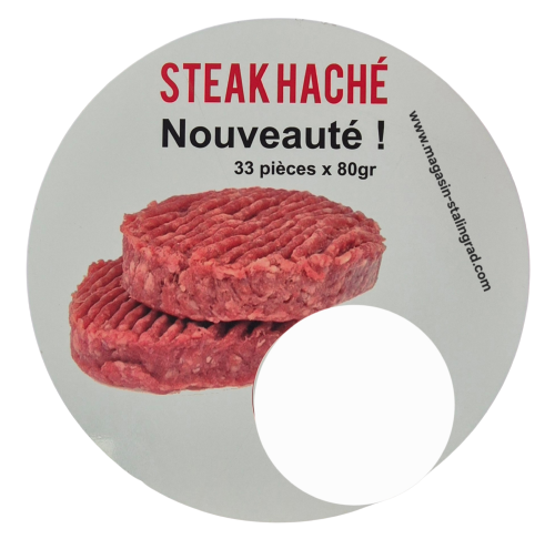 Steaks hachés pur Bœuf (80g x 33) 2,6kg