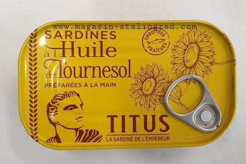Sardine à l'huile de tournesol, Titus, 90g