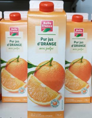 Pur jus d'orange avec pulpe (1litre)