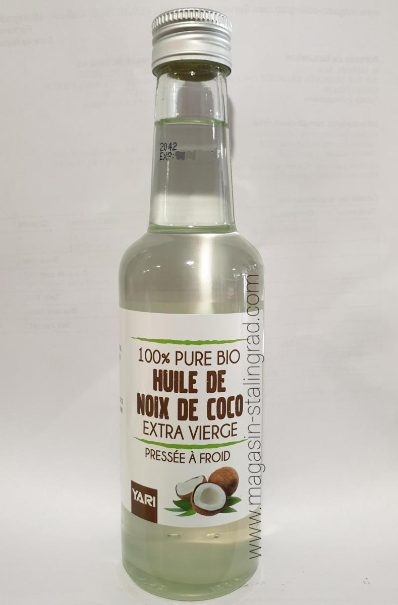 Huile de noix de coco bio, 250ml. 6,50 euros.