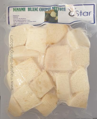Igname blanc, coupé et congelé (1kg)
