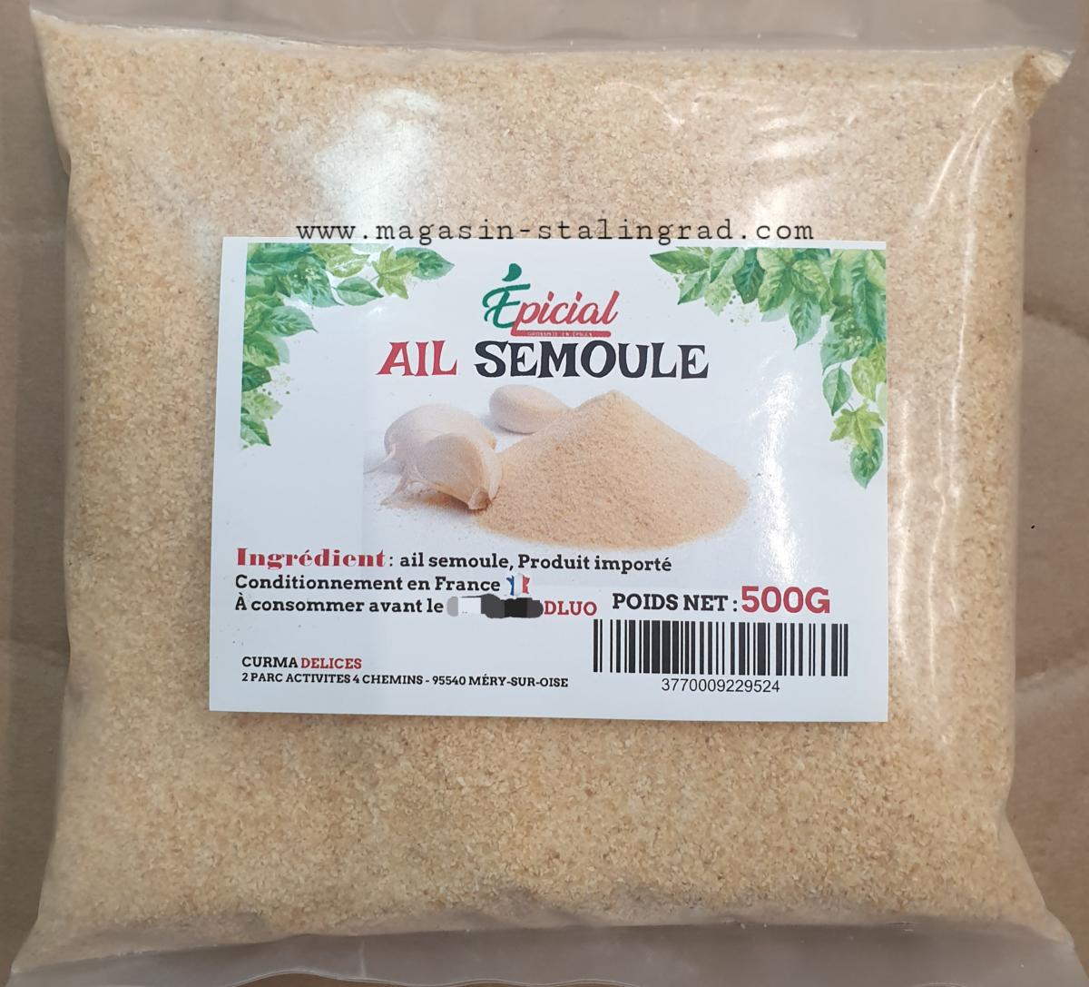 Ail semoule , EPICIAL , 500g. 8,90 euros.