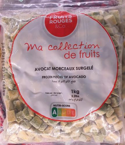 Avocat morceaux surgelée, 1kg.