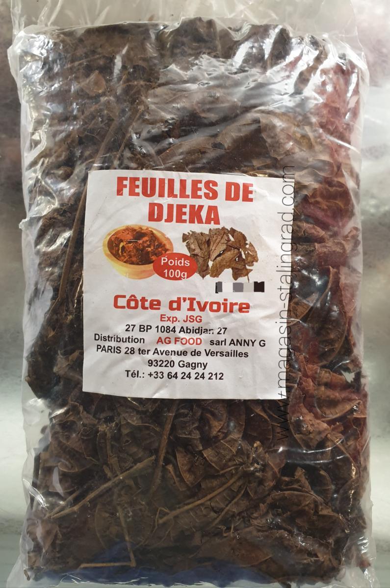 Feuille de Djeka, côte d'Ivoire 100g 7,30 euros.