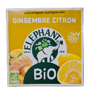 Infusion gingembre citron, Racine, 34g.