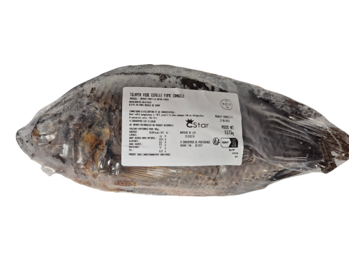 Tilapia moyen fumé et congelé (1,5 kg)