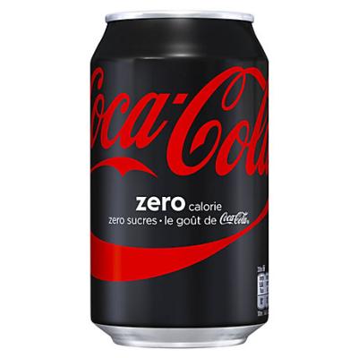 Coca cola zéro, canette (24x33cl).