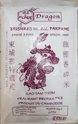 Riz parfumé cassé 3 fois  (20kg)