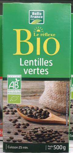 Lentilles vertes, Bio, (500g)