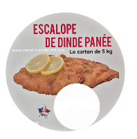 Carton escalope de dinde panée, surgelée, 5kg 