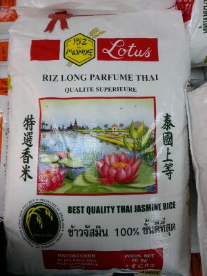 Riz long parfumé thai lotus (20 kg)