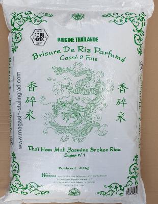Brisure de riz parfumé cassé 2 fois (20 kg)
